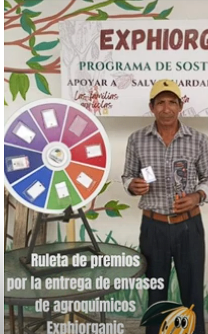 CAPSULA DE RULETA DE PREMIOS Y ENVASES DE AGROQUÍMICOS
